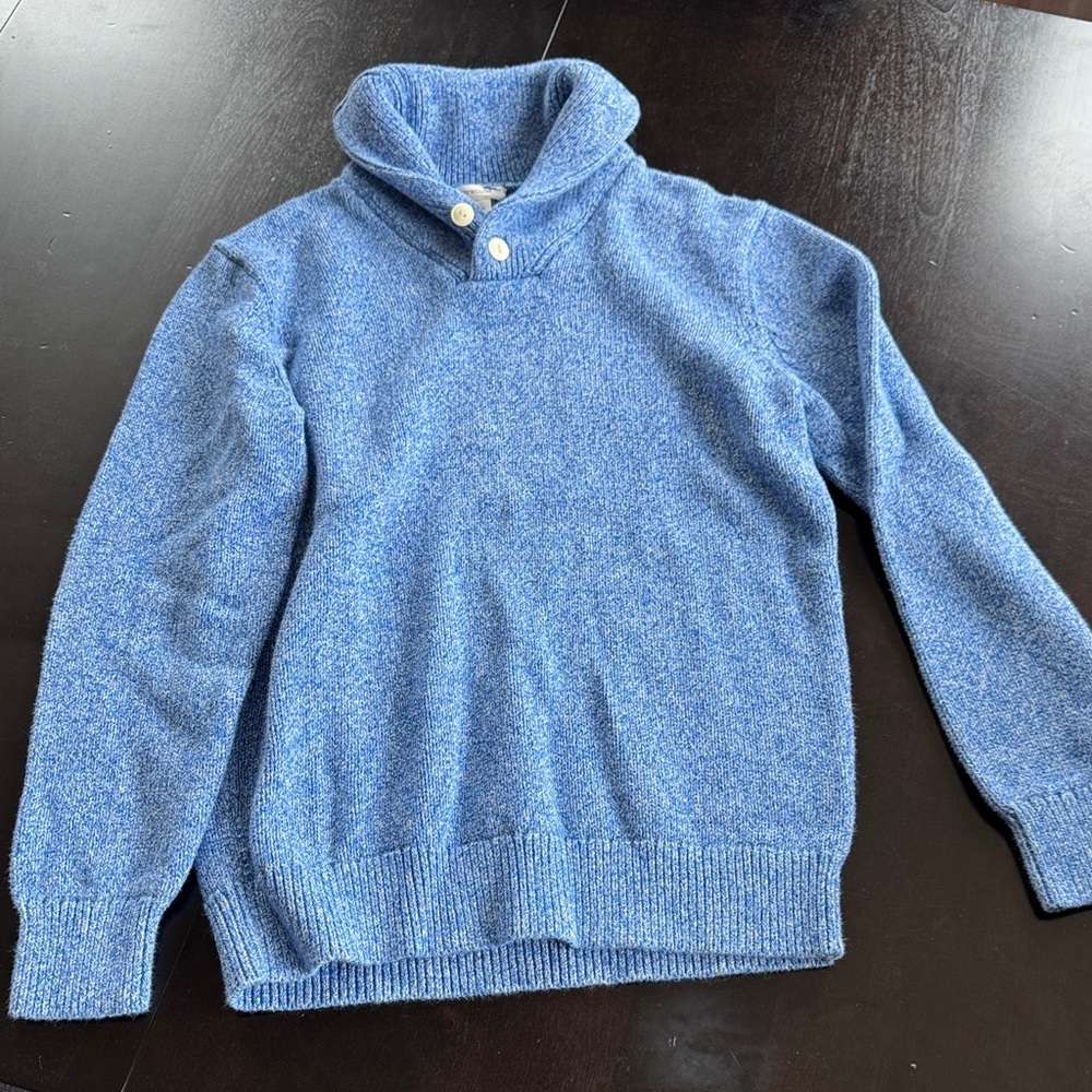 Crewcuts Heather Blue Shawl-Collar Pullover Sweater